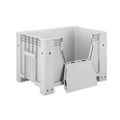 DP.210.100.05 Kapalı Tip Tekerlekli Plastik Konteyner Kasa (Önden Açılır Kapaklı)