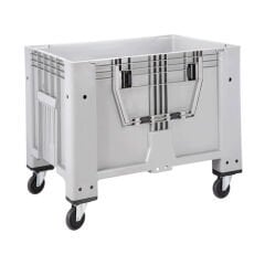 DP.210.100.05 Kapalı Tip Tekerlekli Plastik Konteyner Kasa (Önden Açılır Kapaklı)