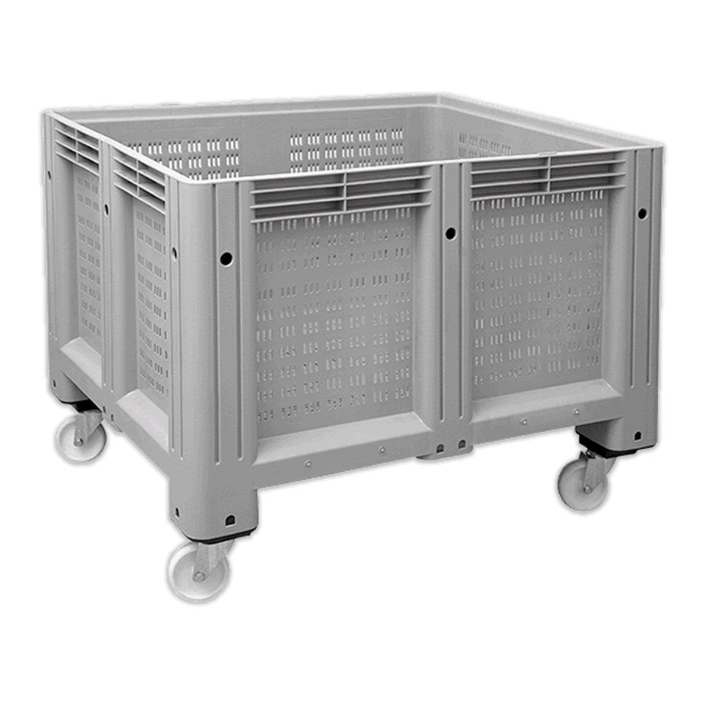 DP.210.100.06 Delikli Tip Tekerlekli Plastik Konteyner Kasa