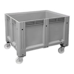 DP.210.100.07 Kapalı Tip Tekerlekli Plastik Konteyner Kasa