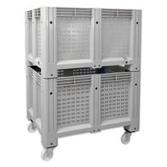 DP.210.100.10 Delikli Tip Tekerlekli Plastik Konteyner Kasa