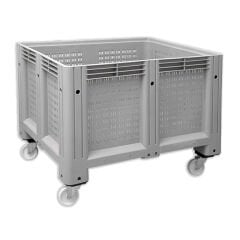 DP.210.100.10 Delikli Tip Tekerlekli Plastik Konteyner Kasa