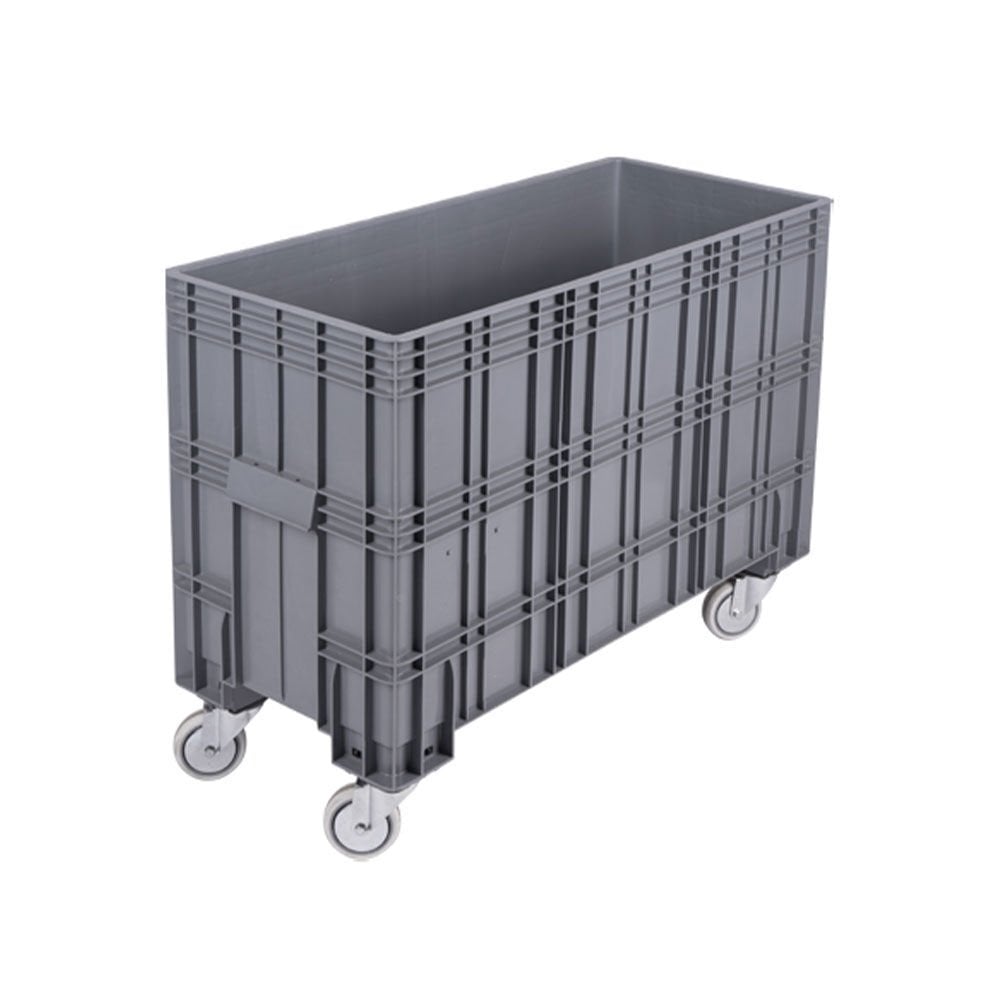 DP.210.100.12 Kapalı Tip Tekerlekli Plastik Konteyner Kasa