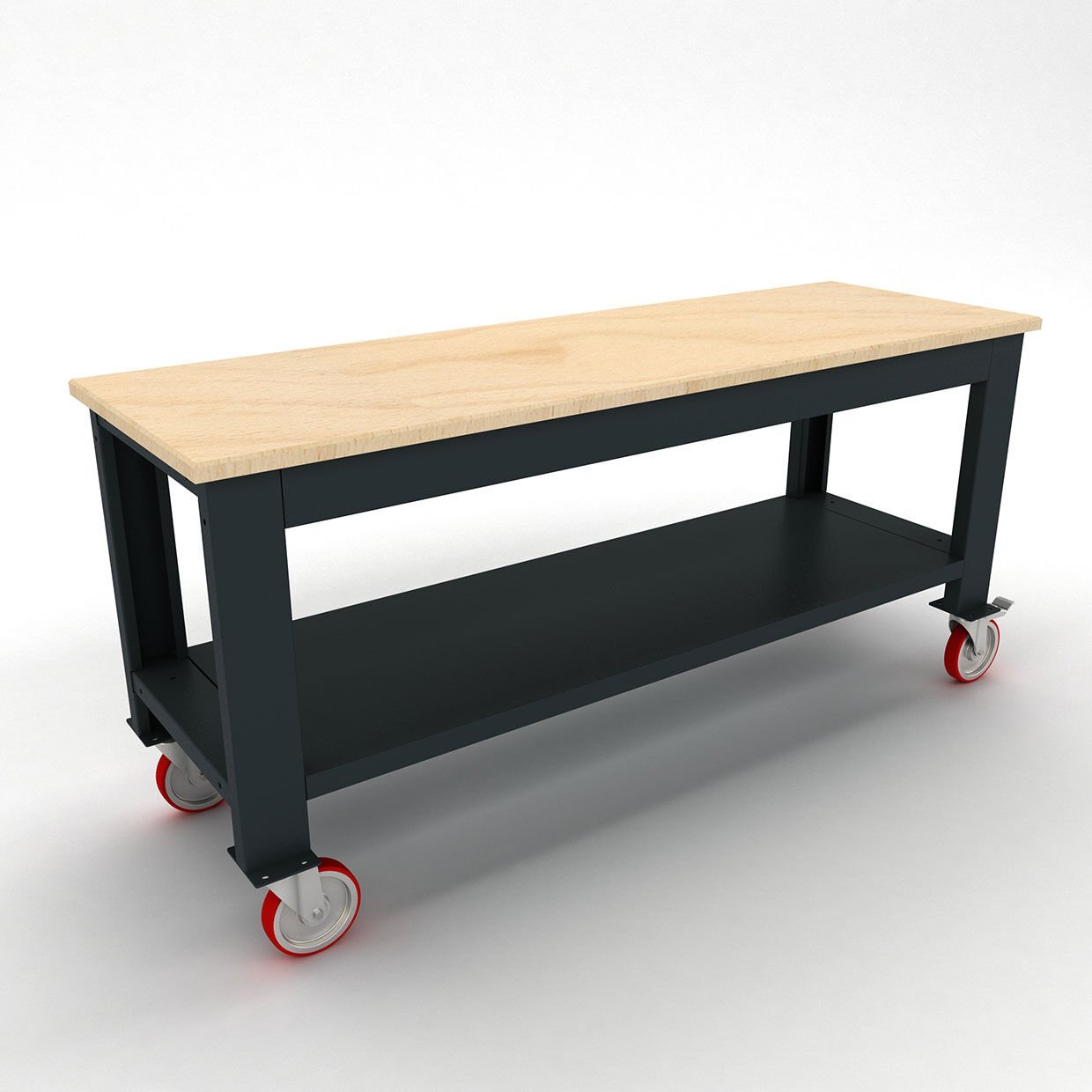 DP.100.100.04 Tekerlekli Ahşap Tablalı Taşıma Arabası (1700 mm genişlik)