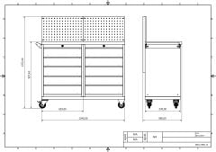 DP.95.100.05 Tezgah Tipi Takım Arabası