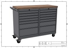 DP.95.100.07 Tezgah Tipi Takım Arabası