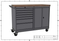 DP.95.100.16 Tezgah Tipi Takım Arabası