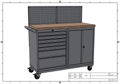 DP.95.100.17 Tezgah Tipi Takım Arabası