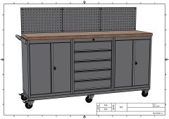DP.95.100.20 Tezgah Tipi Takım Arabası