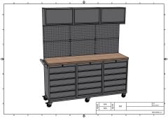 DP.95.100.24 Tezgah Tipi Takım Arabası