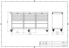 DP.95.100.25 Tezgah Tipi Takım Arabası
