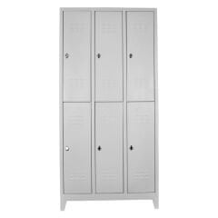 DP.40.100.20 Altılı Plus Personel Soyunma Dolabı Gri