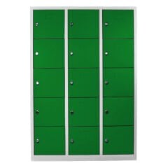 DP.55.100.13 On Beş Gözlü Öğrenci ve Öğretmen Dolabı Gri-Yeşil