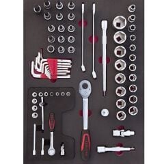 DP.95.100.01 7 Çekmece (206 Parça İç Set İzeltaş) Pro Takım Arabası