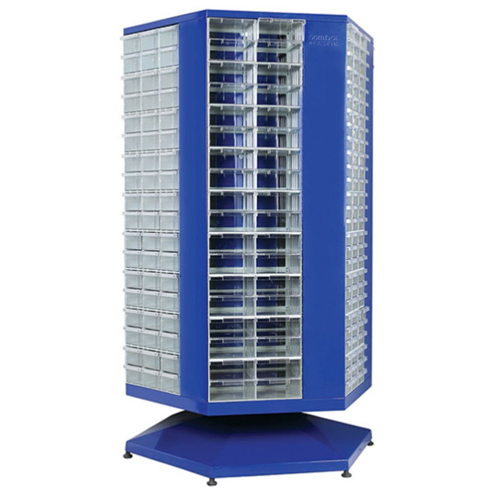 DP.205.100.29 Plastik Çekmeceli Altıgen Döner Metal Dolap