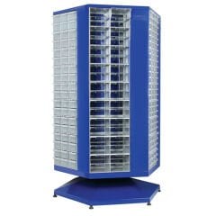 DP.205.100.29 Plastik Çekmeceli Altıgen Döner Metal Dolap