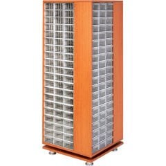 DP.205.100.06 Plastik Çekmeceli Döner Ahşap Dolap