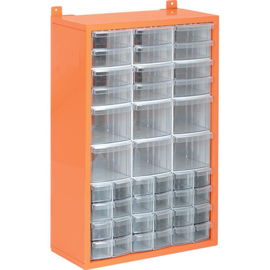 DP.205.100.18 Plastik Çekmeceli Sabit Metal Dolap