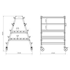 DP.100.100.01 Abkant Kalıp Taşıma Arabası