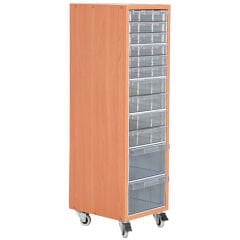 DP.205.100.17 Plastik Çekmeceli Tekerlekli Ahşap Dolap