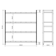 DP.30.100.04 Çelik Malzeme Rafı